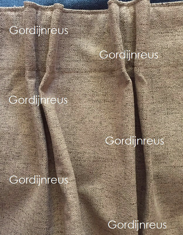 100% Verduisterend Plooigordijn Cork 2 stuks 275 cm breed x 260 cm hoog