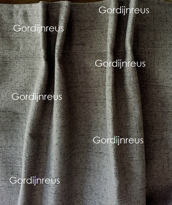100% Verduisterend Plooigordijn Medium Grey 2 stuks 280 cm breed