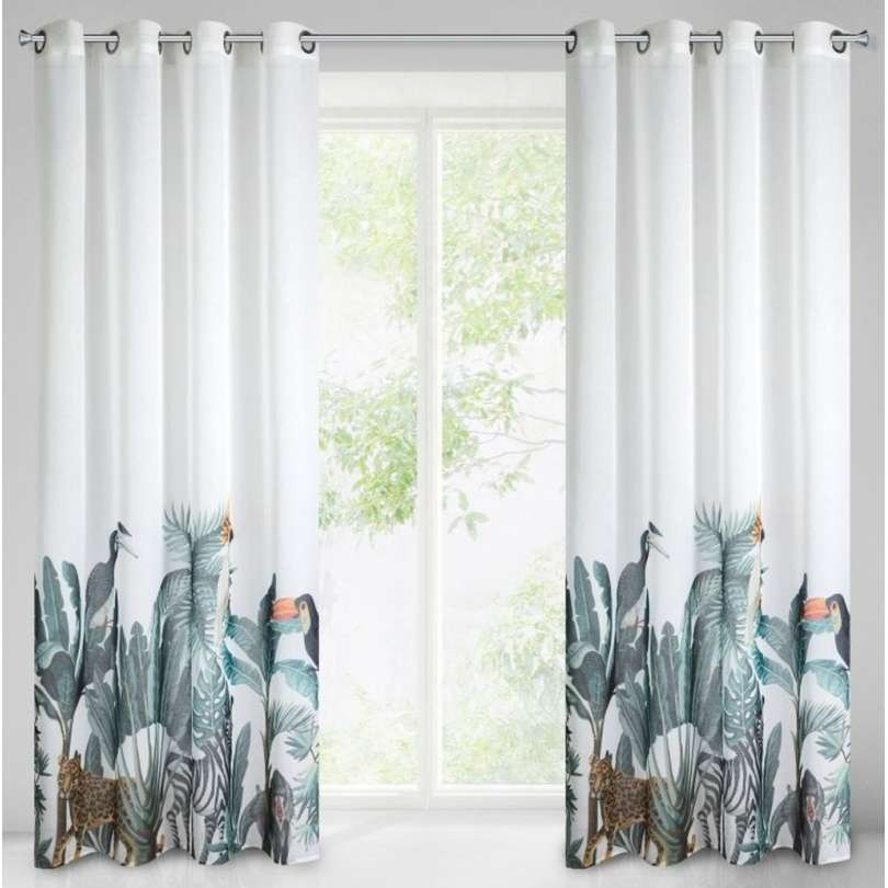 Ringgordijn Jungle print 1 140x250 x 2stuks
