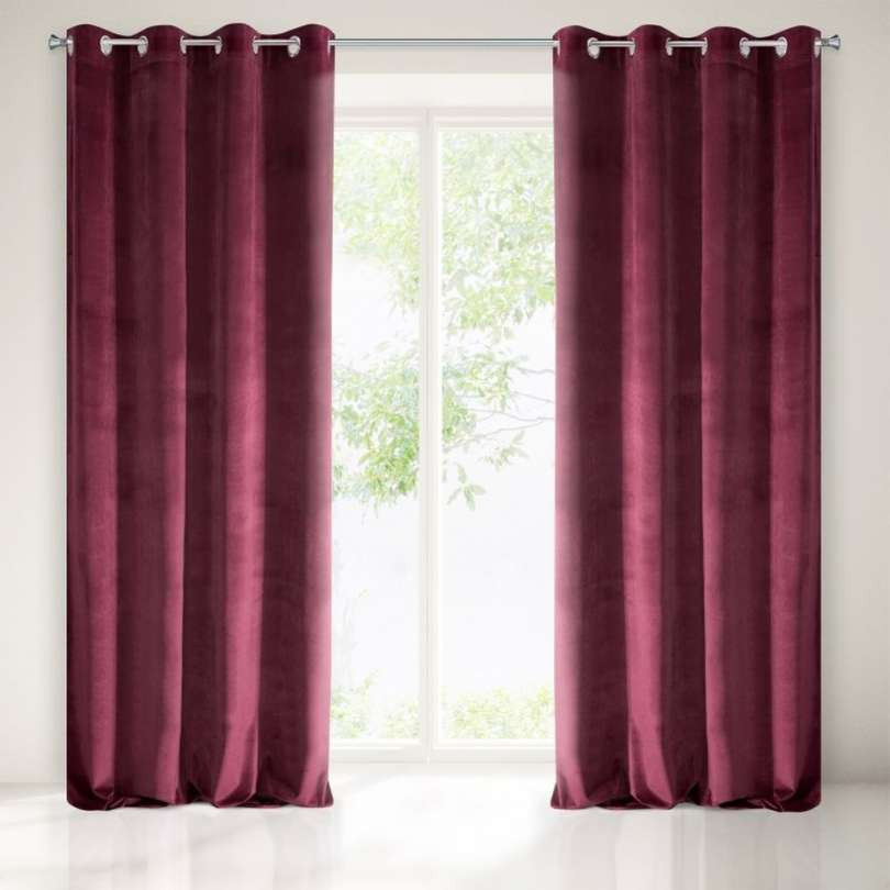 nek vertrekken Belegering velours gordijnen donkerrood bordeaux