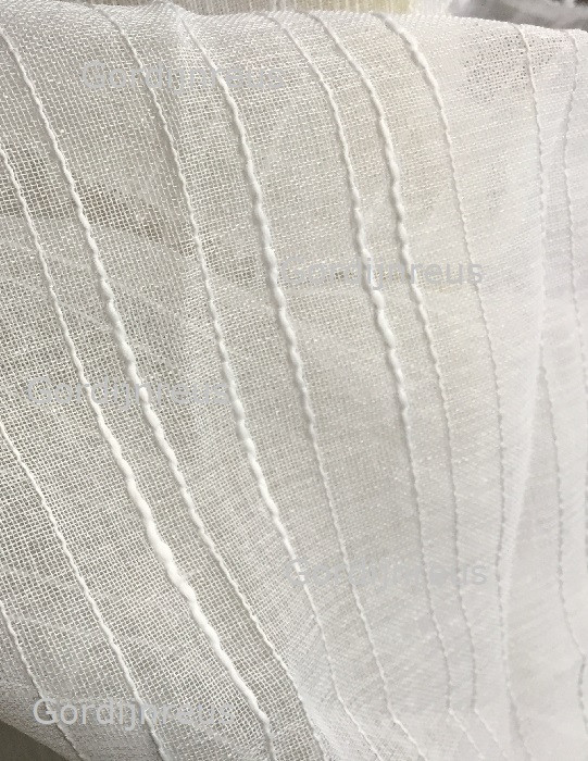 Nieuw! Vitrage Plooigordijn Wit met Verticale lijnen 280x230 cm