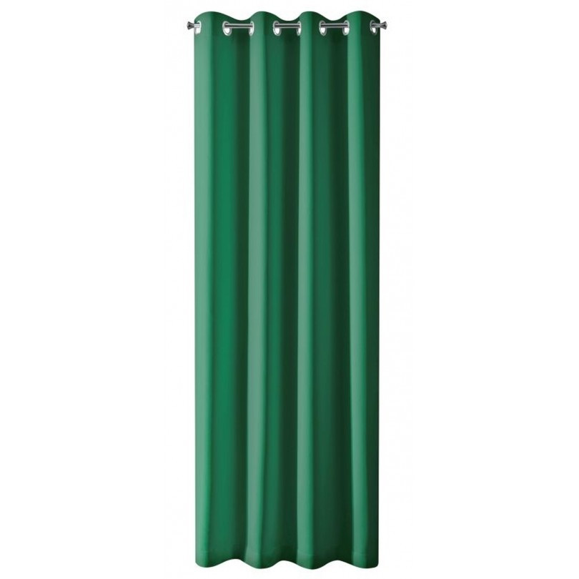 Verduisterende gordijn groen met ringen 140x250