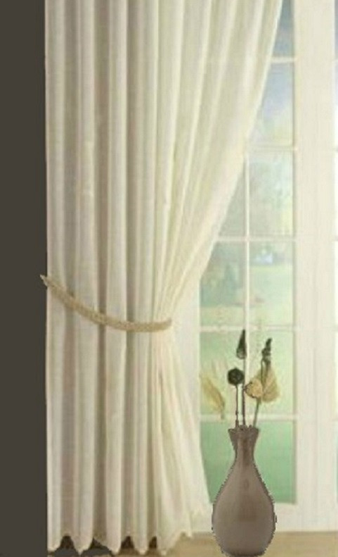 Vitrage In-between plooigordijn Muslin Look Warme Wit