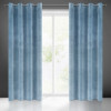 Velours ringgordijn Lichtblauw 140x250cm x 2 stuks