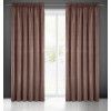 Velours Gordijn BRUIN met plooiband 140x270cm x 2 stuks